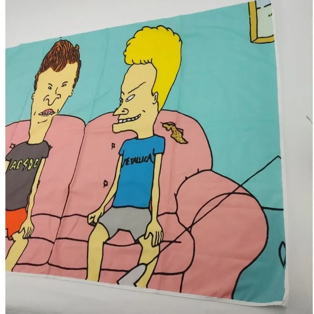MTV Beavis and Butt-Head Poster Wall Art TV Show Cartoon Fabric Tapestry Idiocy